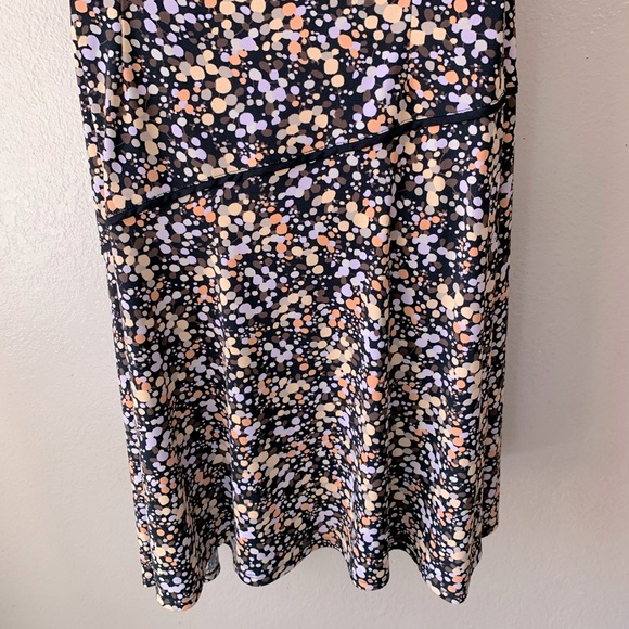 Max & Cleo Floral Artsy Fairy Asymmetrical Hem Drop Waist Midi Dress Size L - Picture 7 of 8